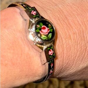 Vintage Pink Rose Peek~A~Boo Eden Watch